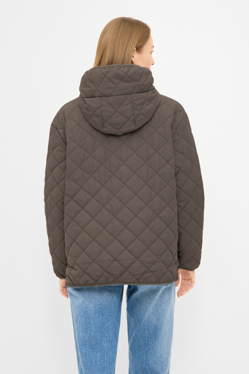 Derbe Übergangsjacke Quiltby Short Damen Braun Steppjacke