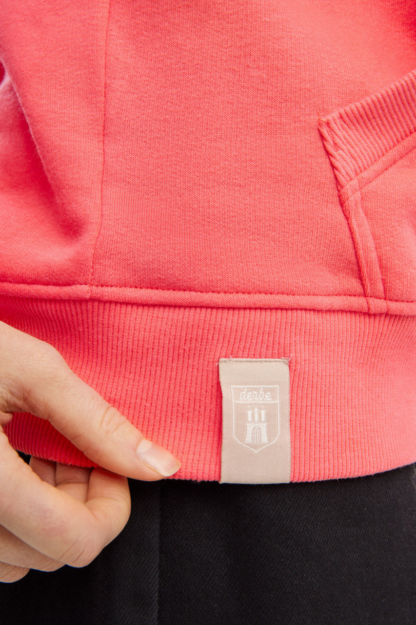 Derbe Hoodie Moinmoin Damen Pink Kapuzenpullover GOTS
