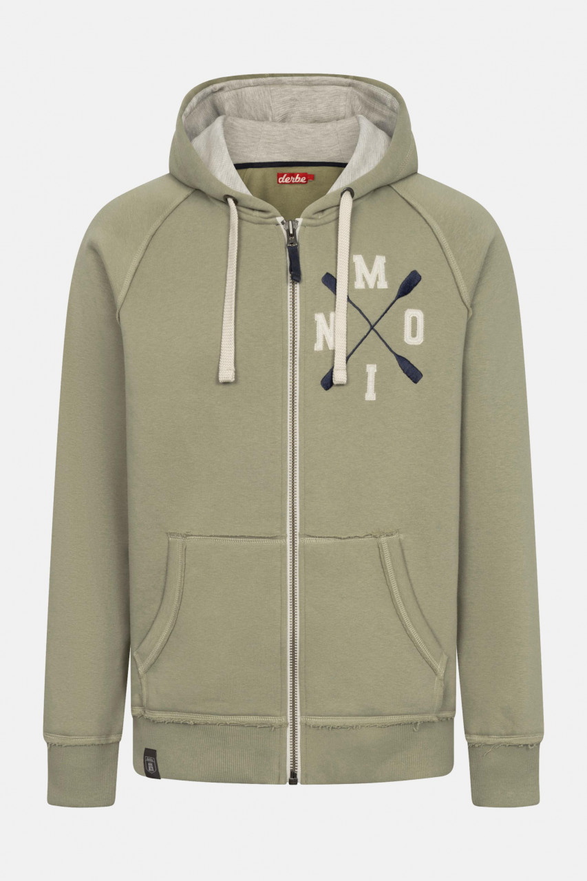 Derbe Sweatjacke Moin X Herren Oliv Grün Zip Hoodie GOTS