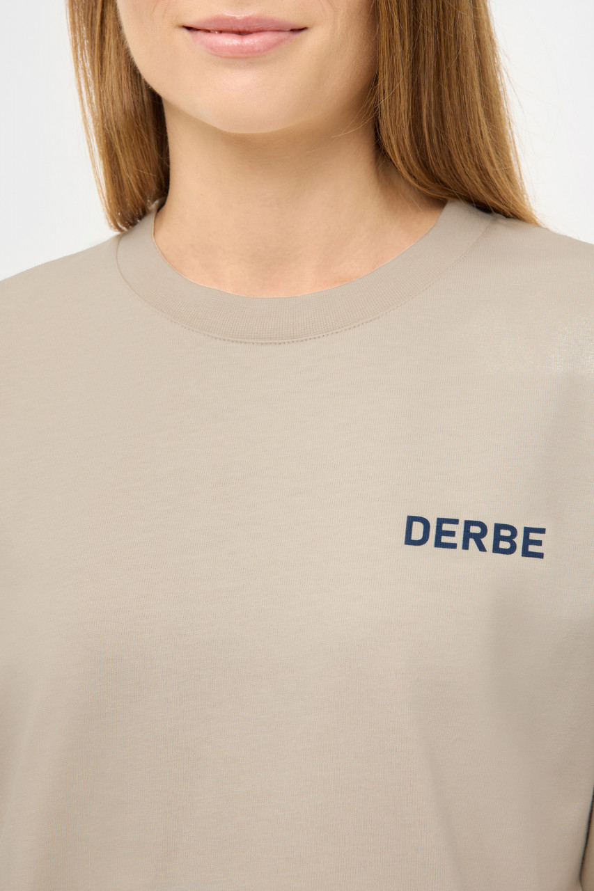 Derbe T-Shirt Moin Franz Damen Beige GOTS Organic