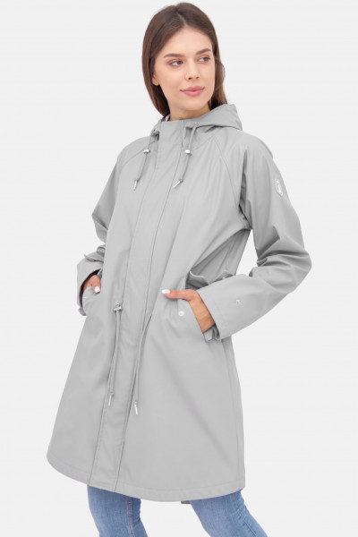 Derbe Friese Traveby Hambourg Grey Navy Damen Regenparka Nachhaltig Derbe Friese Traveby Hambourg Grey Navy Damen Regenparka Nachhaltig