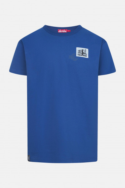 Derbe T-Shirt Pollerhocken Post Herren Blau GOTS Organic