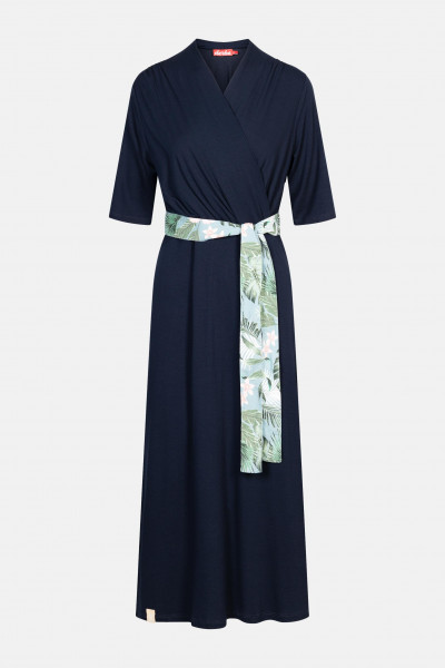 Derbe Hawa Uni Midi Damen Kleid Dunkelblau Navy Nachhaltig Derbe Hawa Uni Midi Damen Kleid Dunkelblau Navy Nachhaltig