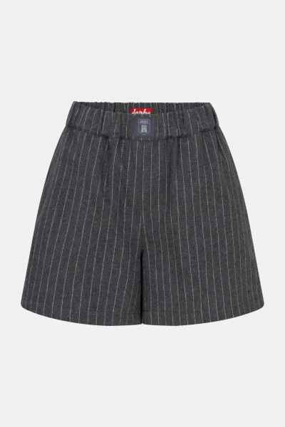 Derbe Shorts Büx Pinstripe Damen Grau