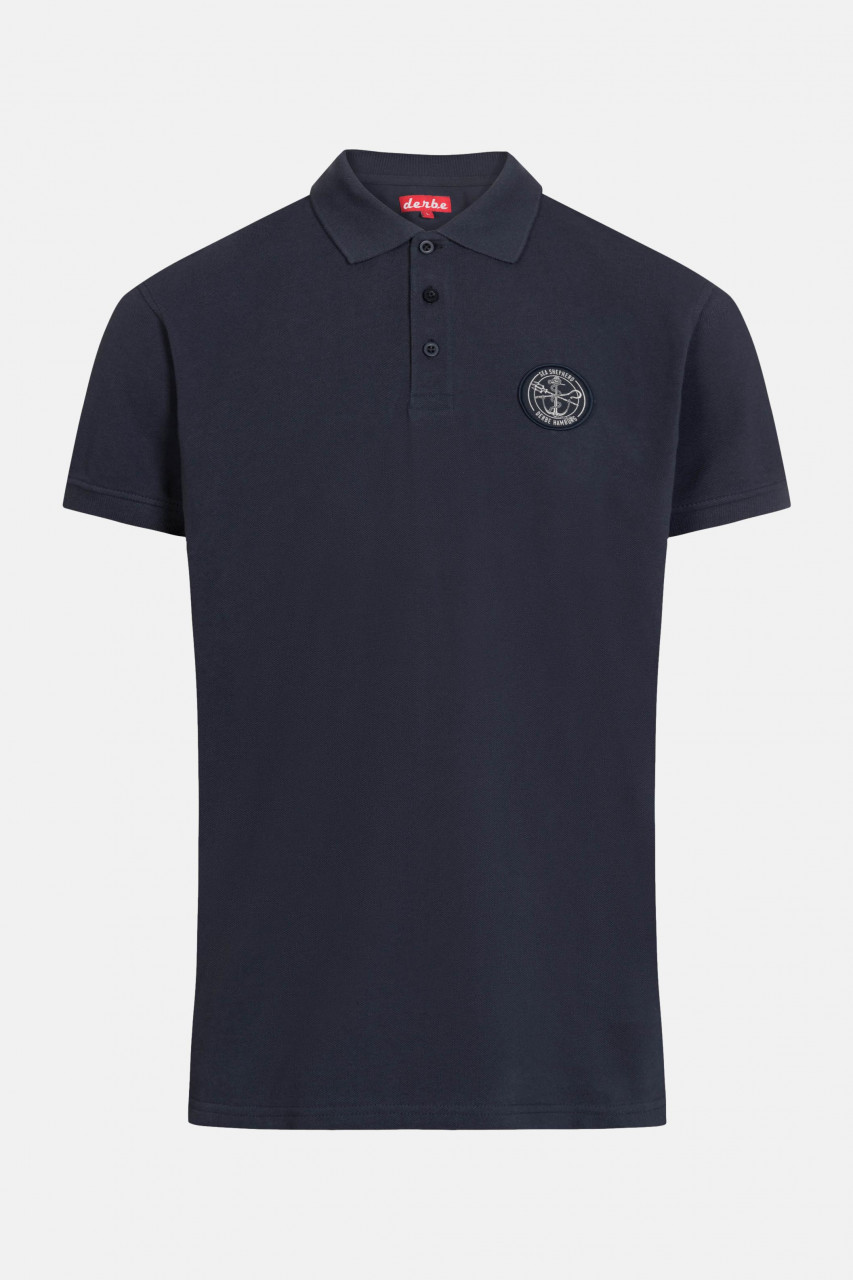 Derbe Steinbeißer Sea Shepherd Gots Organic Herren Polo Shirt Navy Dunkelblau