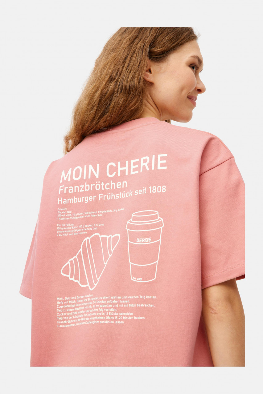 Derbe T-Shirt Moin Franz Damen Rosa Oversize GOTS Organic