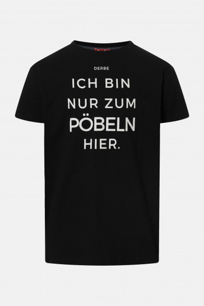 Derbe Pöbeln Herren T-Shirt Schwarz