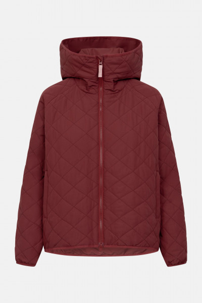 Derbe Übergangsjacke Quiltby Short Damen Rot Bordeaux Steppjacke
