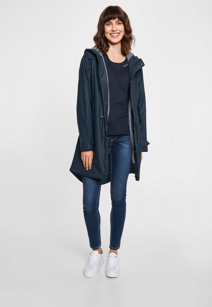 Derbe Traveby Friese Fisher Dunkelblau Damen Regenjacke