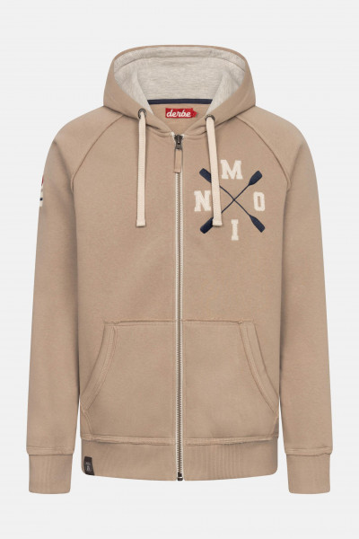 Derbe Sweatjacke Moin X Herren Beige Zip Hoodie GOTS