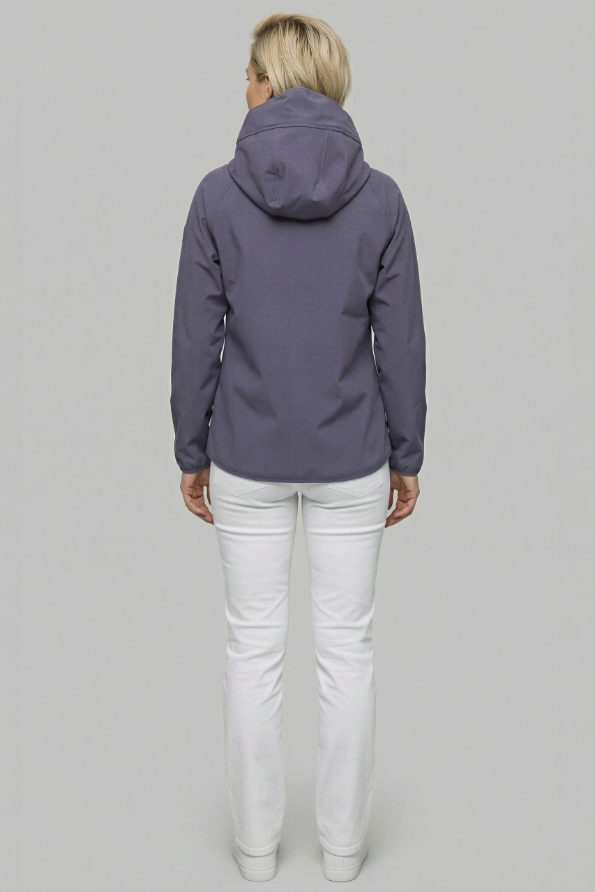 Derbe Softshelljacke Kurz Peutby Damen Lila Grau