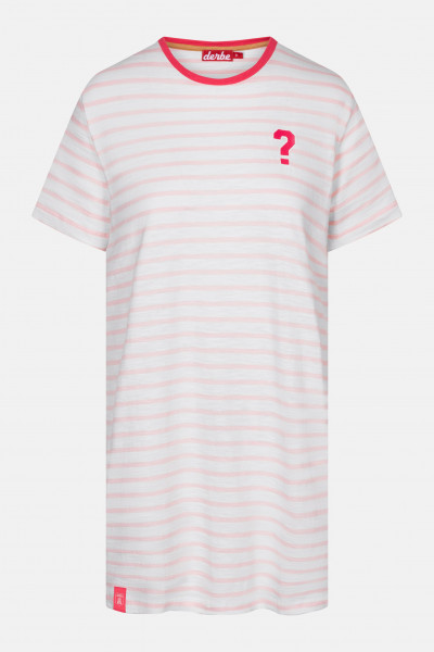 Derbe Fragezeichen Damen T-Shirt Kleid Strawberry Cream Rosa Gestreift