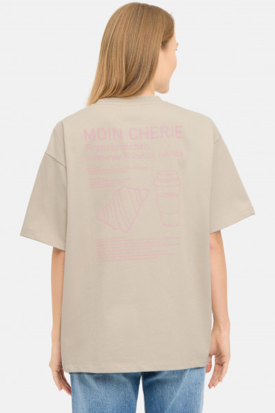 Derbe T-Shirt Moin Franz Damen Beige GOTS Organic