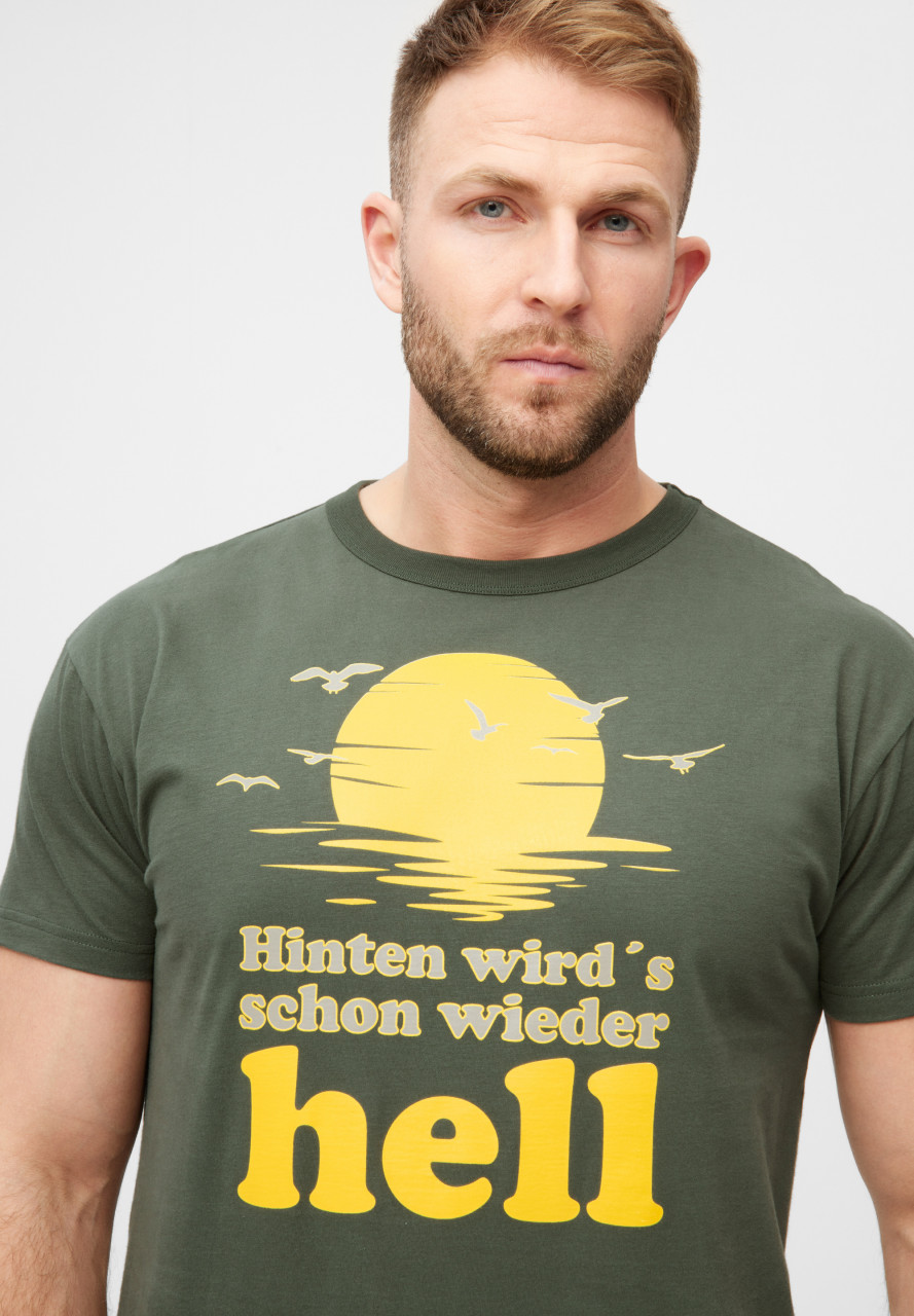 Derbe T-Shirt Hell Herren Oliv Grün GOTS Organic