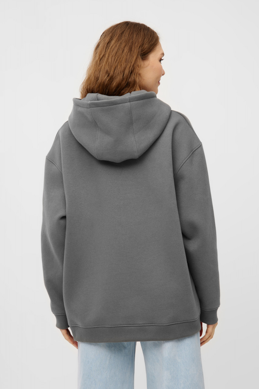 Derbe Hoodie Derbe Bedeutung Damen Grau Kapuzenpullover