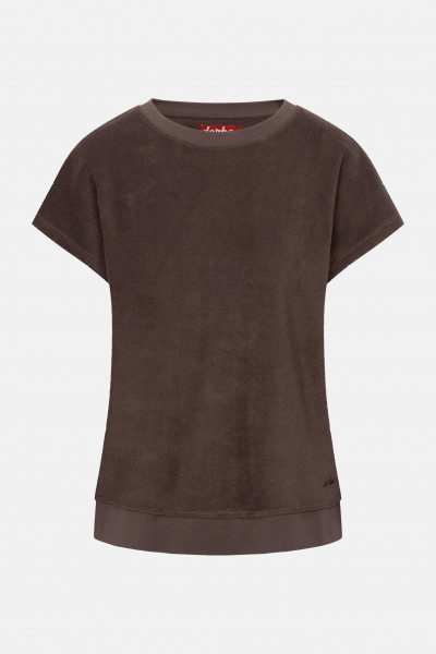 Derbe T-Shirt Frottee Top Damen Braun GOTS Organic