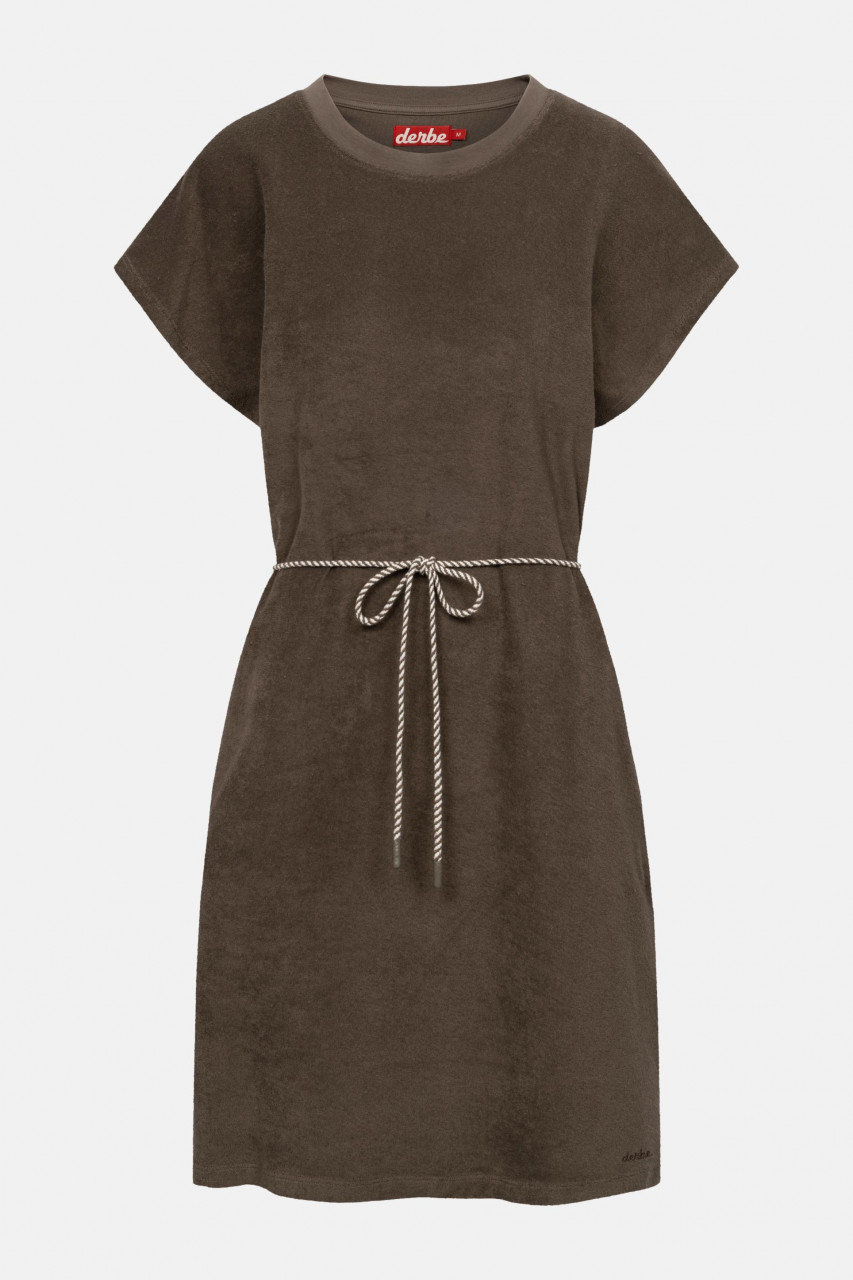 Derbe Frottee Kleid Damen Braun GOTS Organic