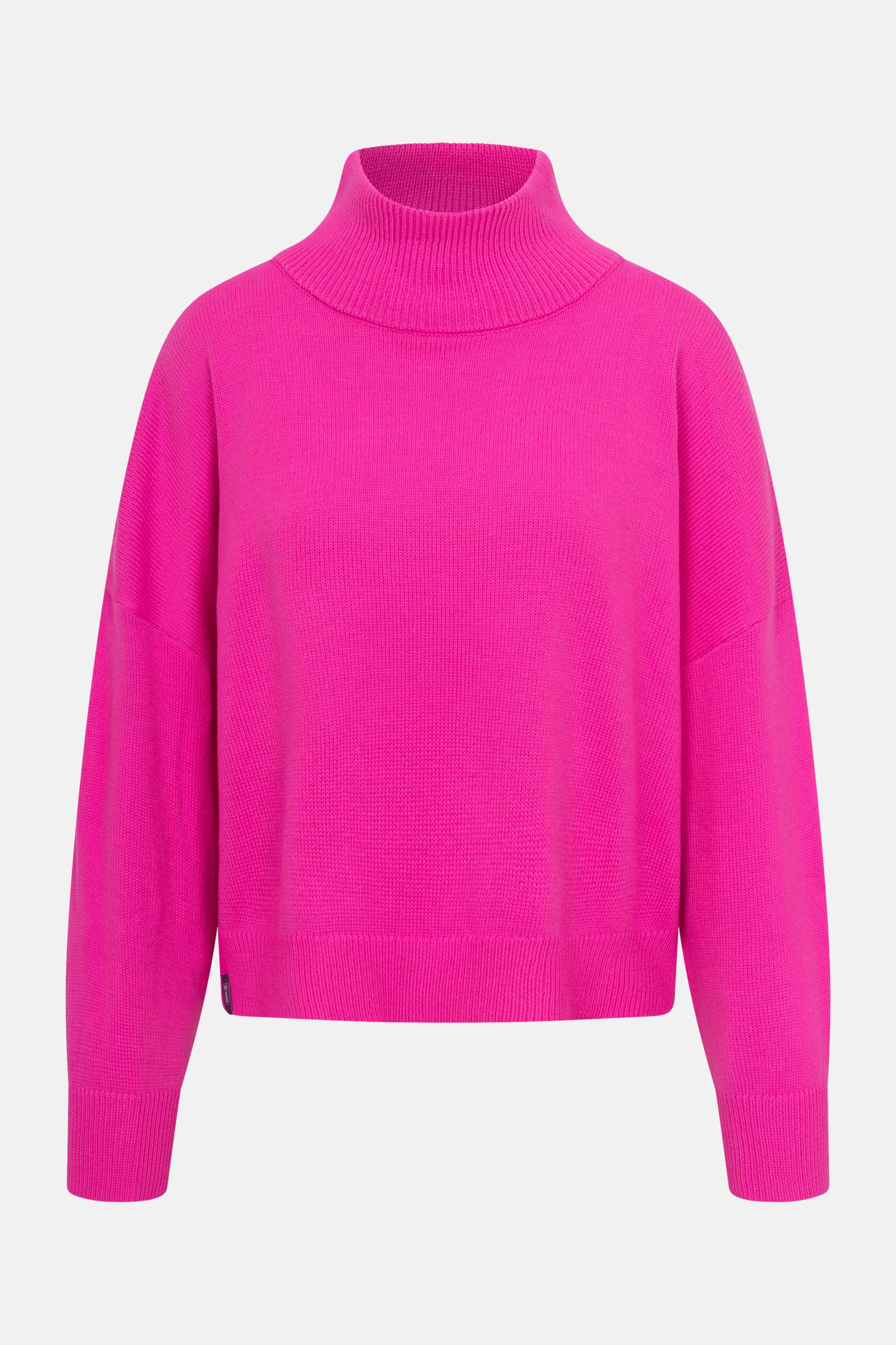 Pinker Strickpulli Pinker Pulli Pinker Pullover Derbe Strick-Pullover