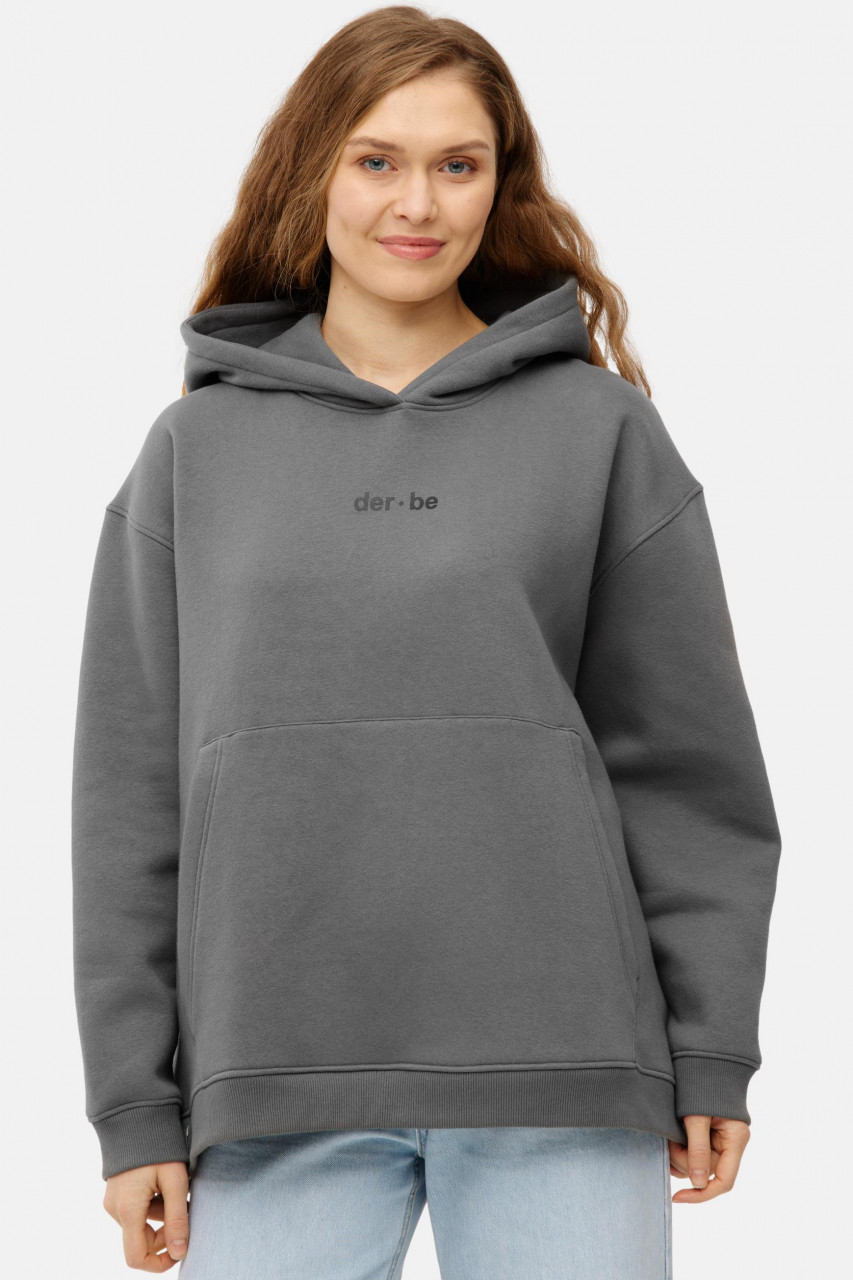 Derbe Hoodie Derbe Bedeutung Damen Grau Kapuzenpullover