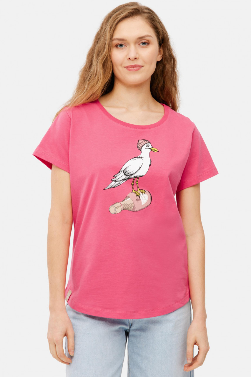 Derbe T-Shirt Sturmmöwin Damen Pink GOTS Organic