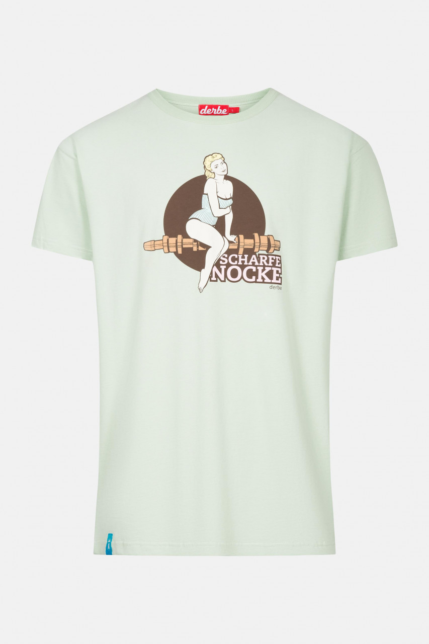 Derbe Scharfe Nocke Herren T-Shirt Slit Green Hellgrün
