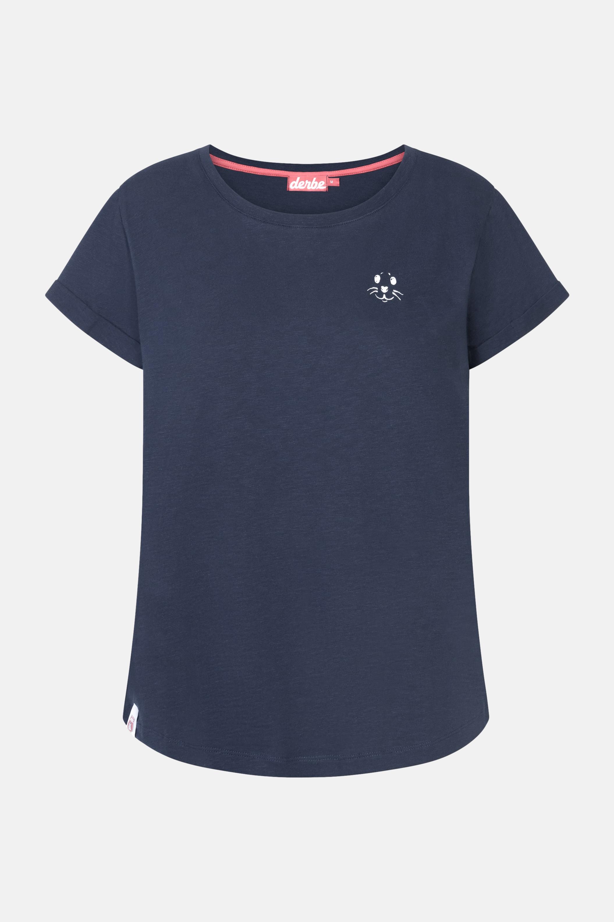Robbenschnute Damen T-Shirt Navy Dunkelblau |