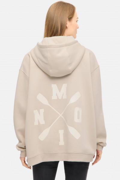 Derbe Hoodie Moin X Damen Beige Kapuzenpullover