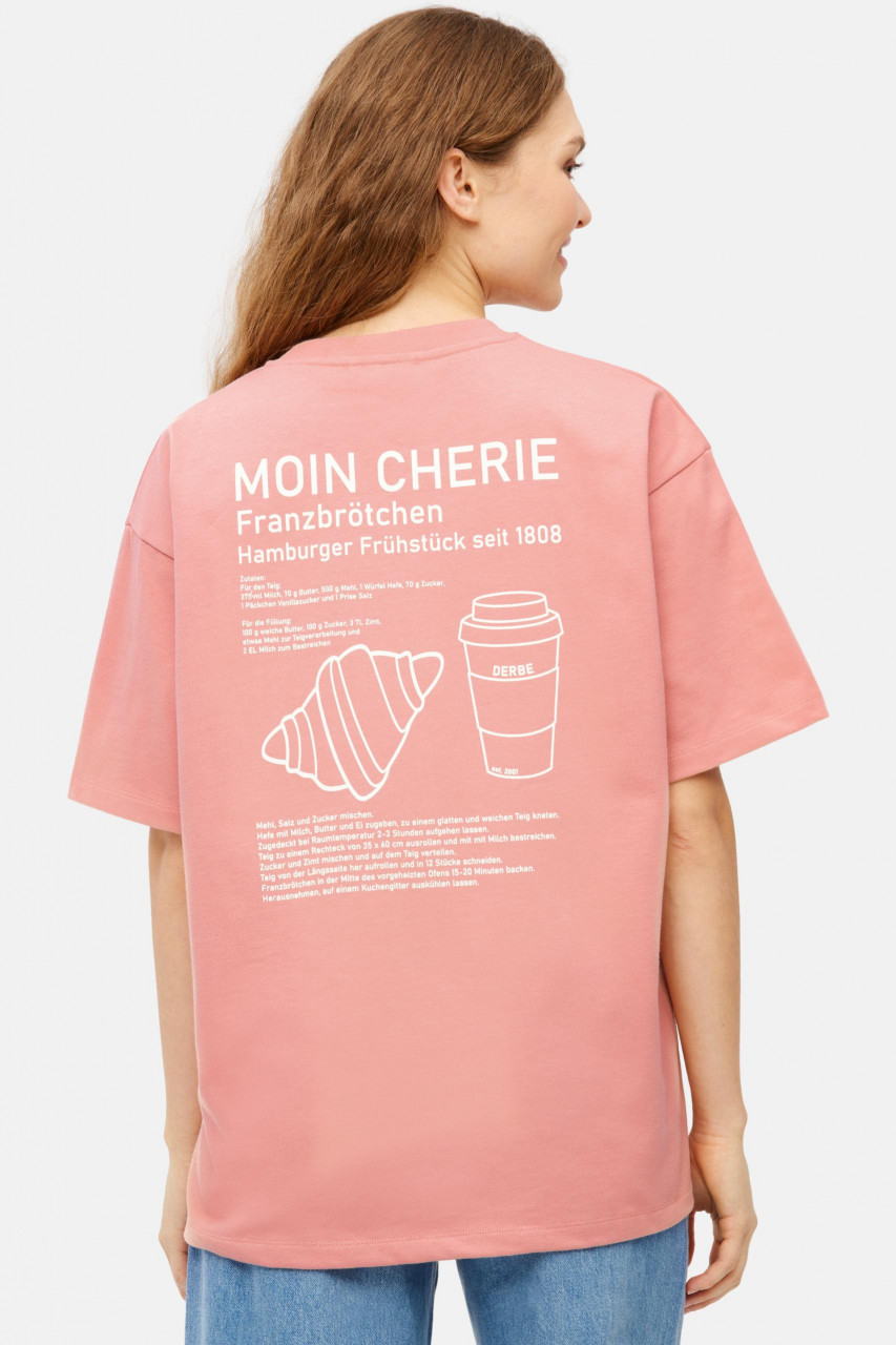 Derbe T-Shirt Moin Franz Damen Rosa Oversize GOTS Organic
