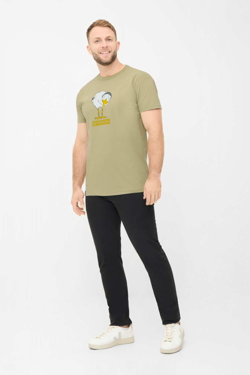 Derbe T-Shirt Brötchenmöwe Herren Hellgrün GOTS Organic