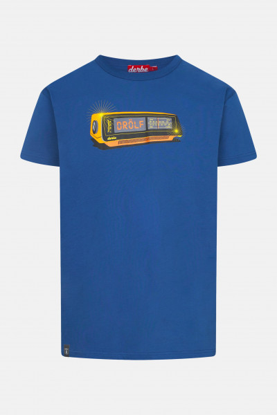 Derbe T-Shirt Drölf Herren Blau GOTS Organic