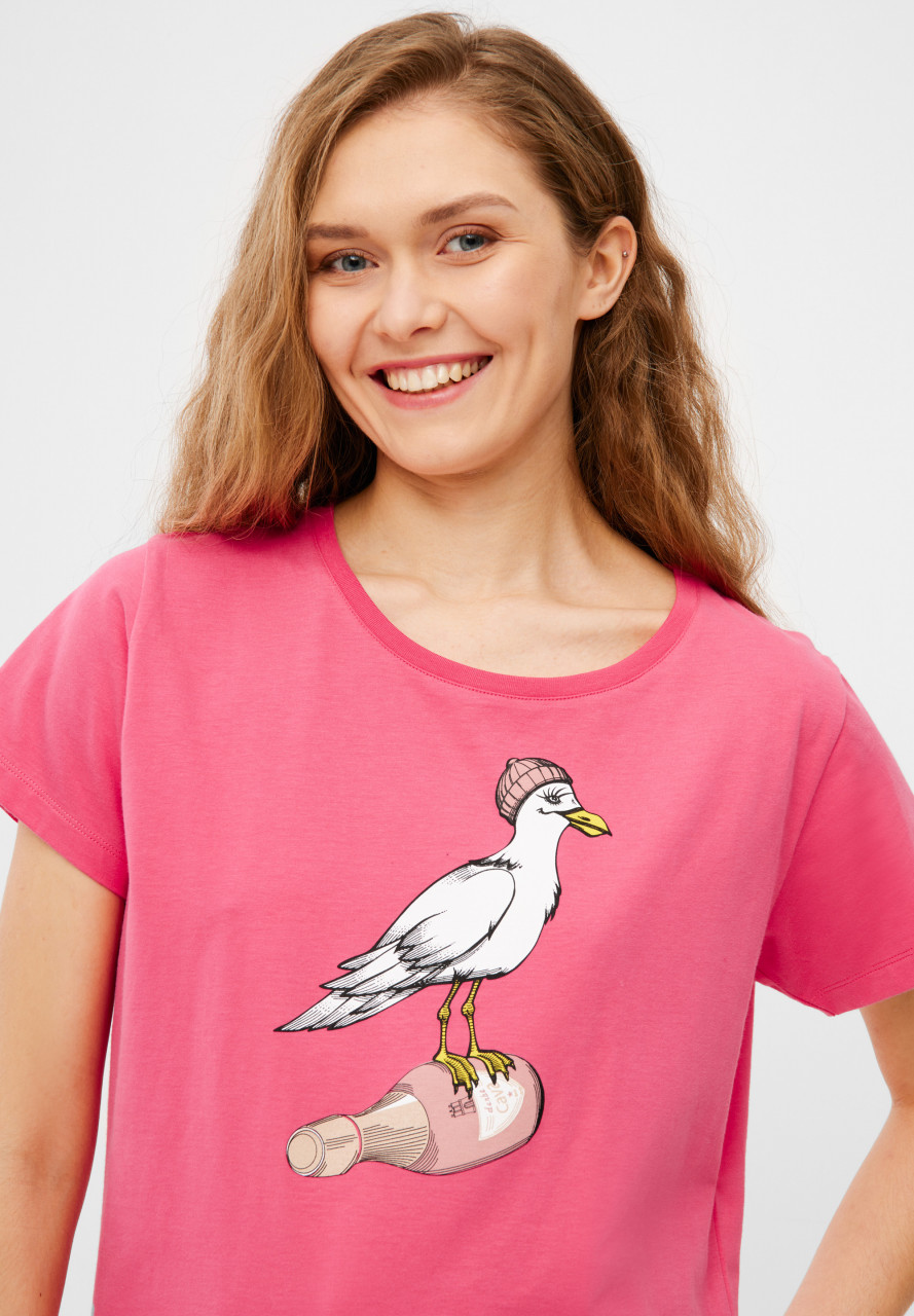 Derbe T-Shirt Sturmmöwin Damen Pink GOTS Organic