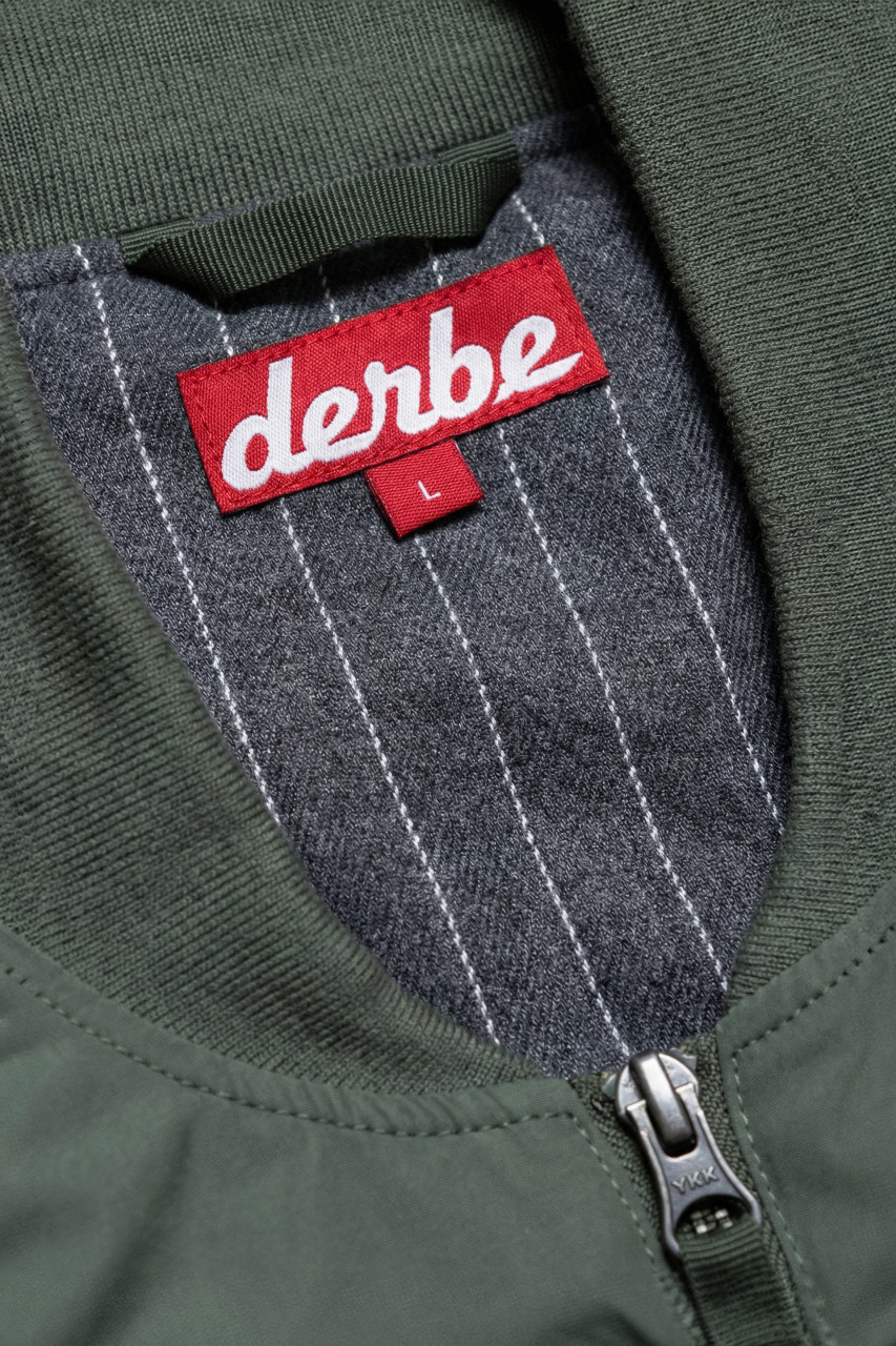 Derbe Übergangsjacke Blousholm Pinstripe Herren Oliv Grün