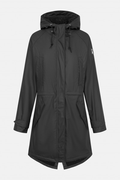 Derbe Regenjacke Friese Tildaholm Glitter Damen Schwarz Gefüttert Glitzer