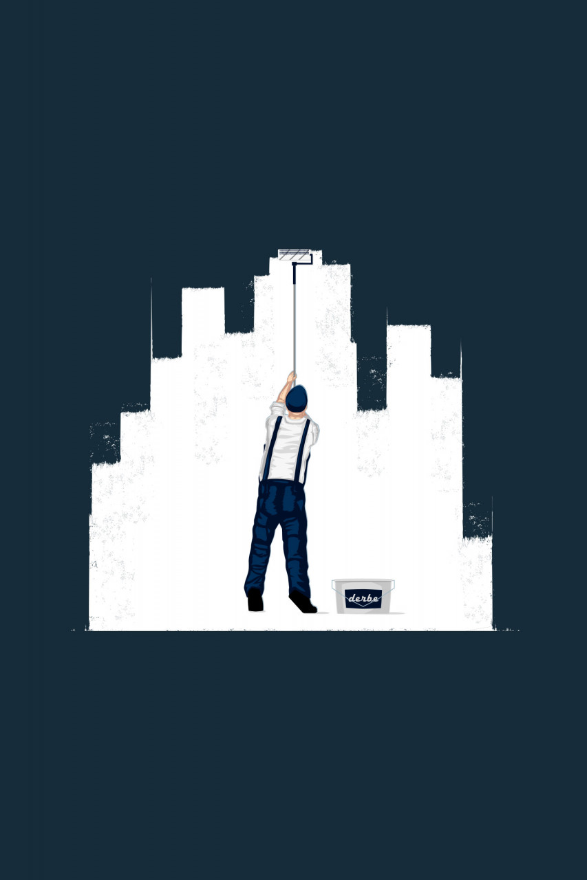 Derbe T-Shirt Anstreicher Herren Dunkelblau