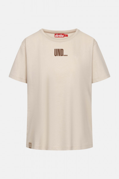 Derbe T-Shirt Und Tschüss Damen Beige GOTS Organic