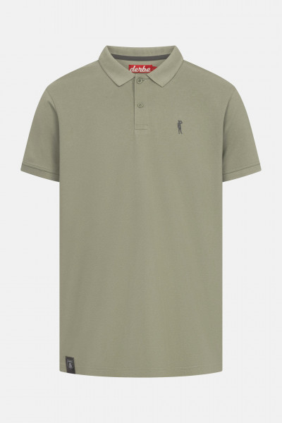 Derbe Polo Shirt Basic Kippes Herren Oliv Grün GOTS Organic