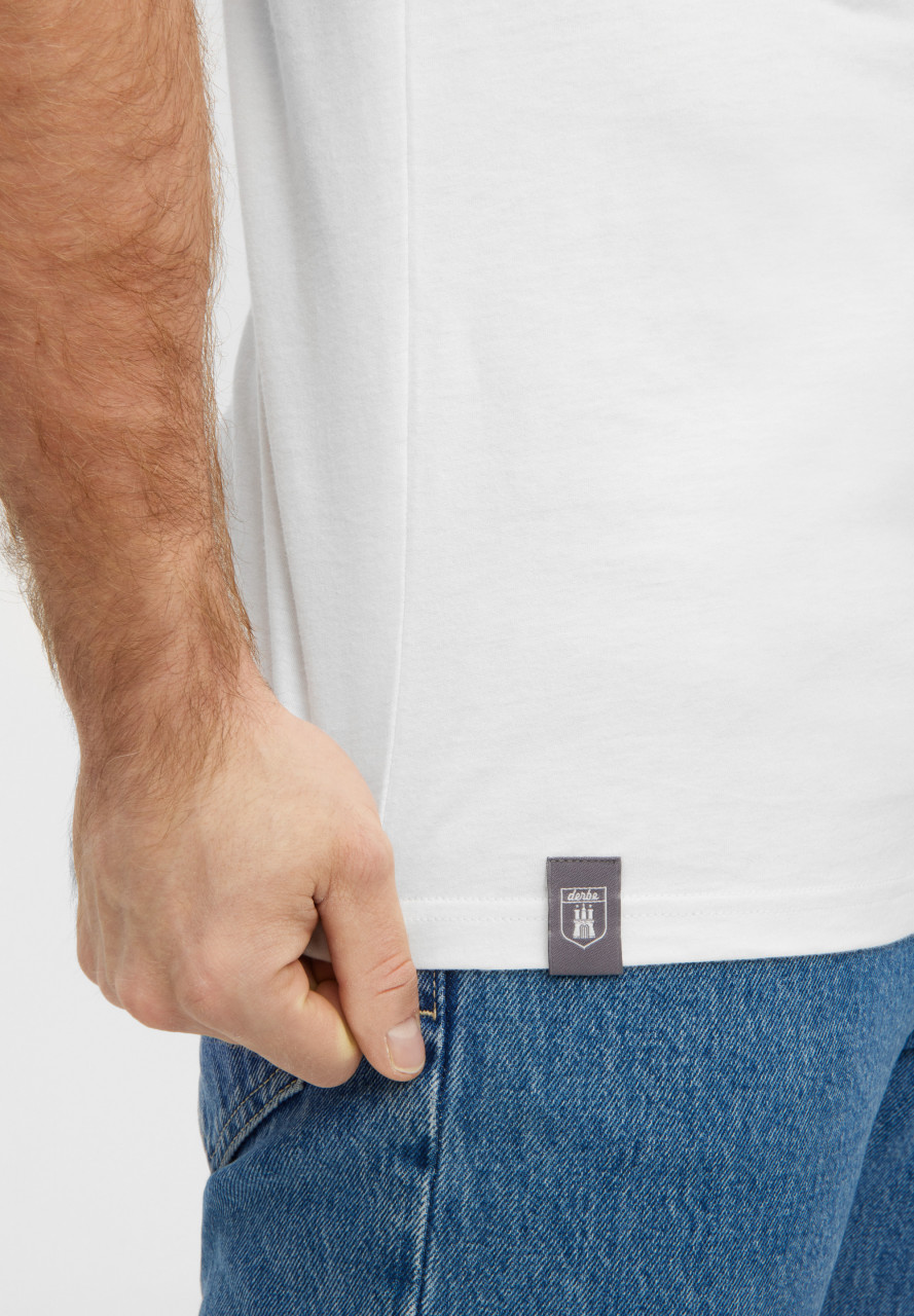 Derbe T-Shirt Schreimöwe Herren Weiß GOTS Organic