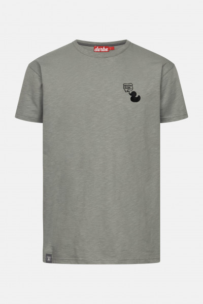 Derbe T-Shirt What The Duck Herren Grau GOTS Organic