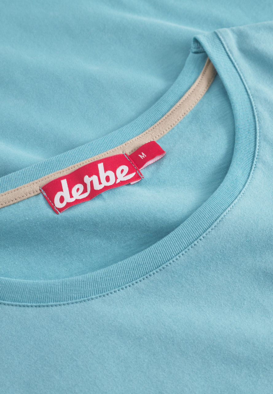 Derbe T-Shirt Derbe Elegans Damen Türkis Hellblau GOTS Organic