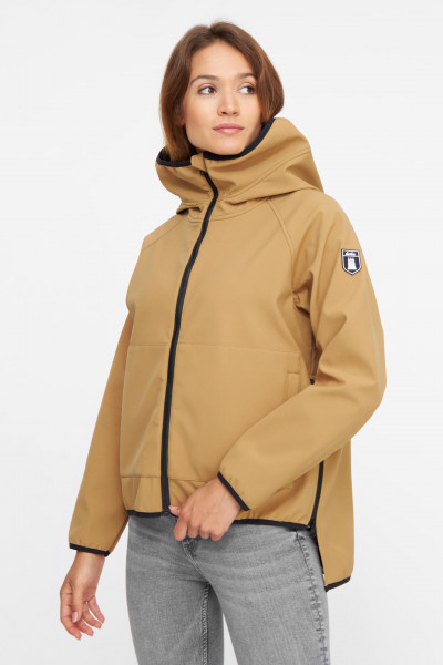 Derbe Peutby Damen Softshelljacke Doe Black Ocker Braun Schwarz Derbe Peutby Damen Softshelljacke Doe Black Ocker Braun Schwarz