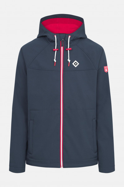 Derbe x HSV Isleby Herren Softshell Jacke Navy Blau Rot Übergangsjacke HSV Fanartikel