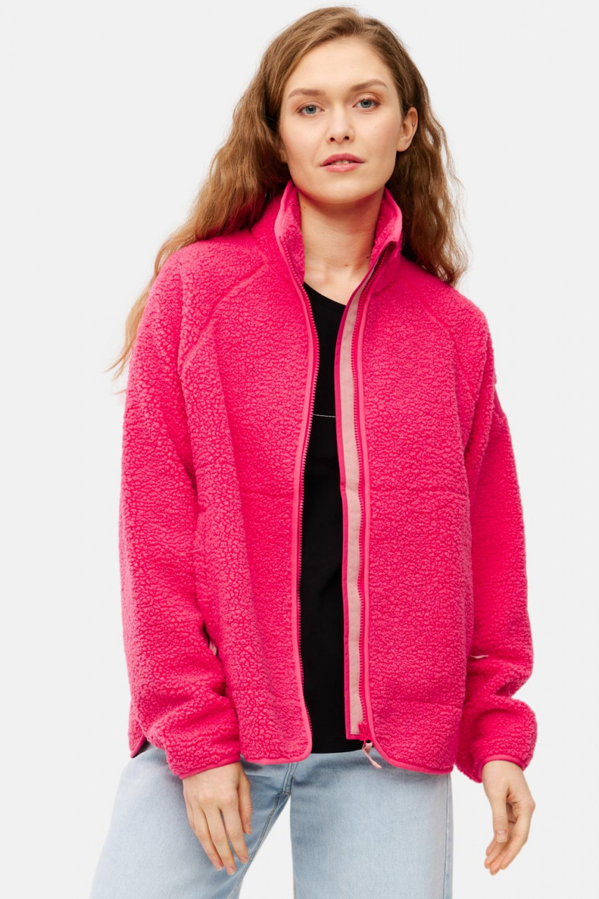 Derbe Damen Fleecejacke Kuschelby Pink Teddy