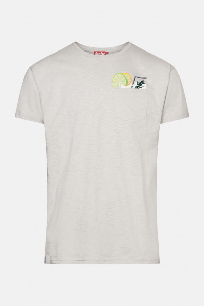 Derbe Taschencocktail Herren T-Shirt Paloma Grau Nachhaltig Derbe Taschencocktail Herren T-Shirt Paloma Grau Nachhaltig