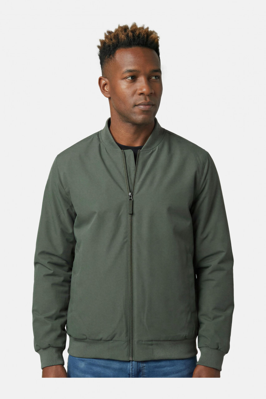 Derbe Übergangsjacke Blousholm Pinstripe Herren Oliv Grün