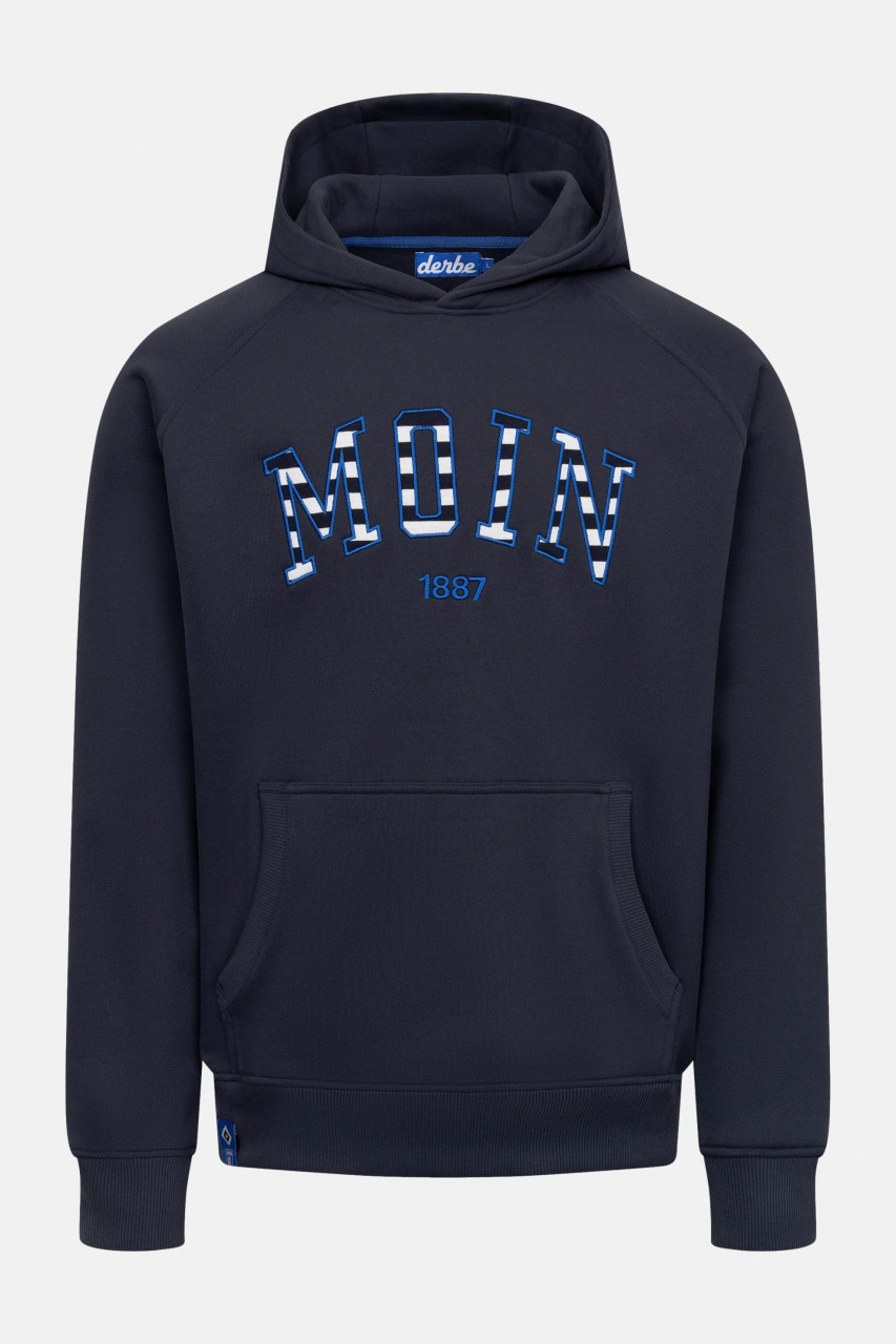 Derbe x HSV Moin Striped Herren Hoodie Navy Blau HSV Fanartikel GOTS
