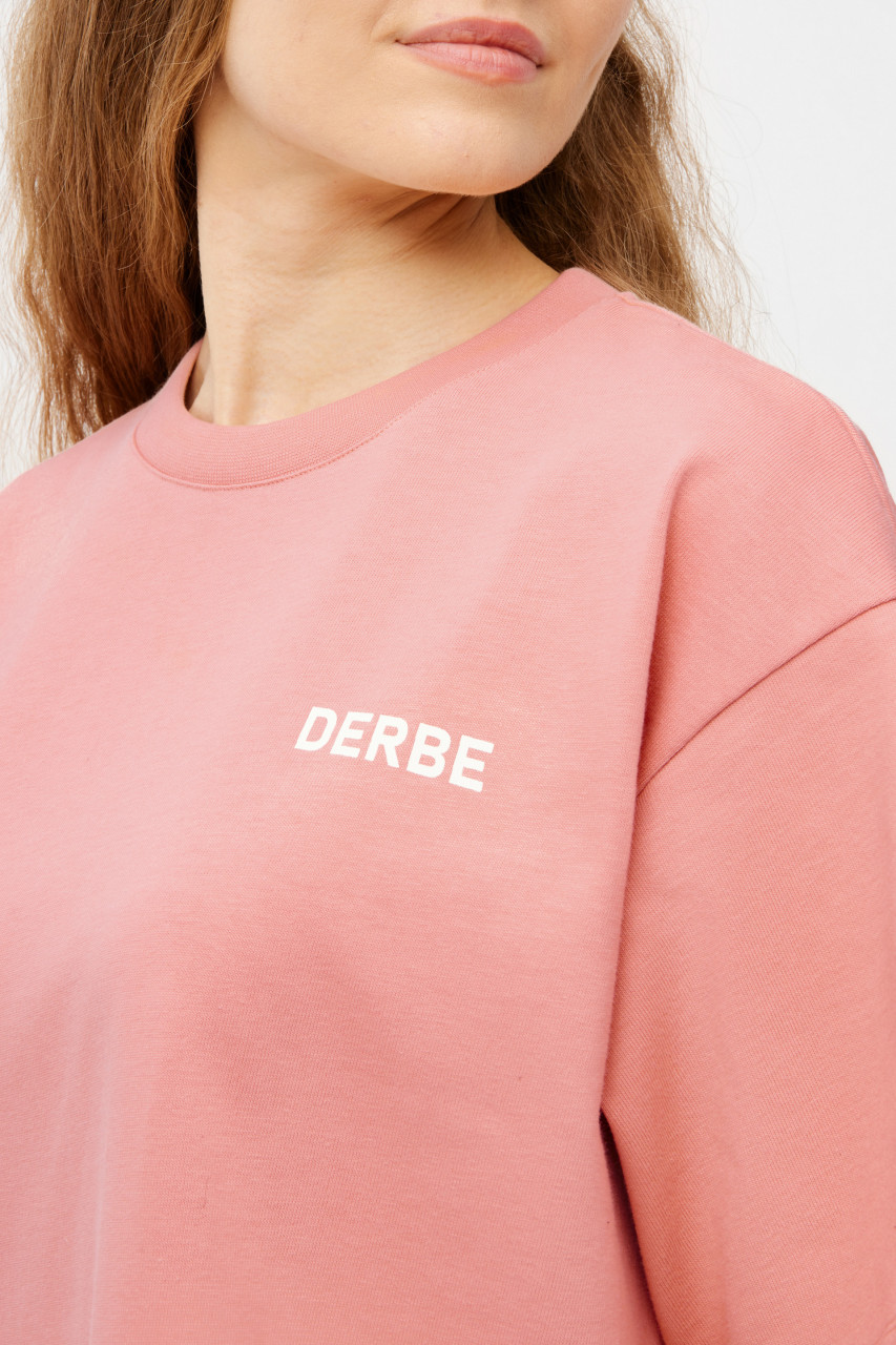 Derbe T-Shirt Moin Franz Damen Rosa Oversize GOTS Organic